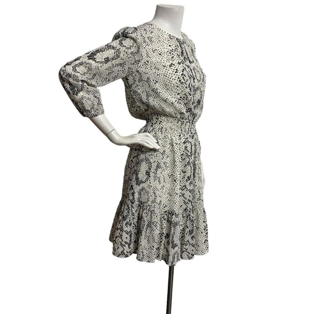 J.Crew Factory Animal Python Snake Print Smocked … - image 3